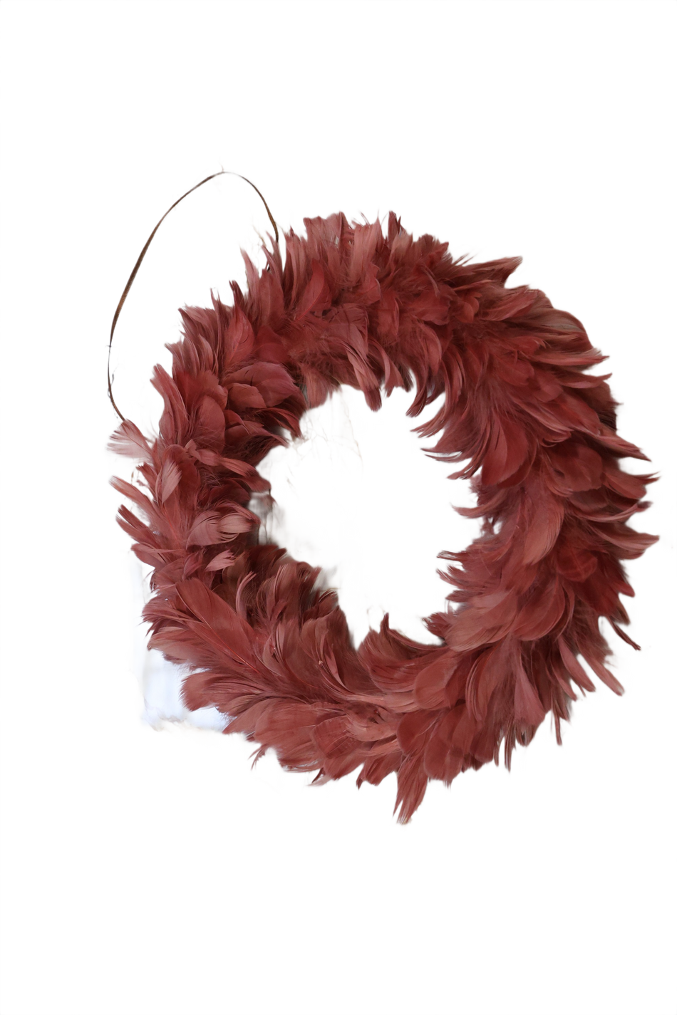 Coronita Polistiren Cu Pene Visiniu Deschis 30 Cm Xmas
