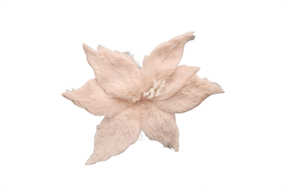 Floare Poinsetia Roz Deschis Cu Blanita Xmas