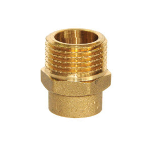 Conector din alamă pentru țeavă de cupru 15 × 3/8 inch cu filet exterior