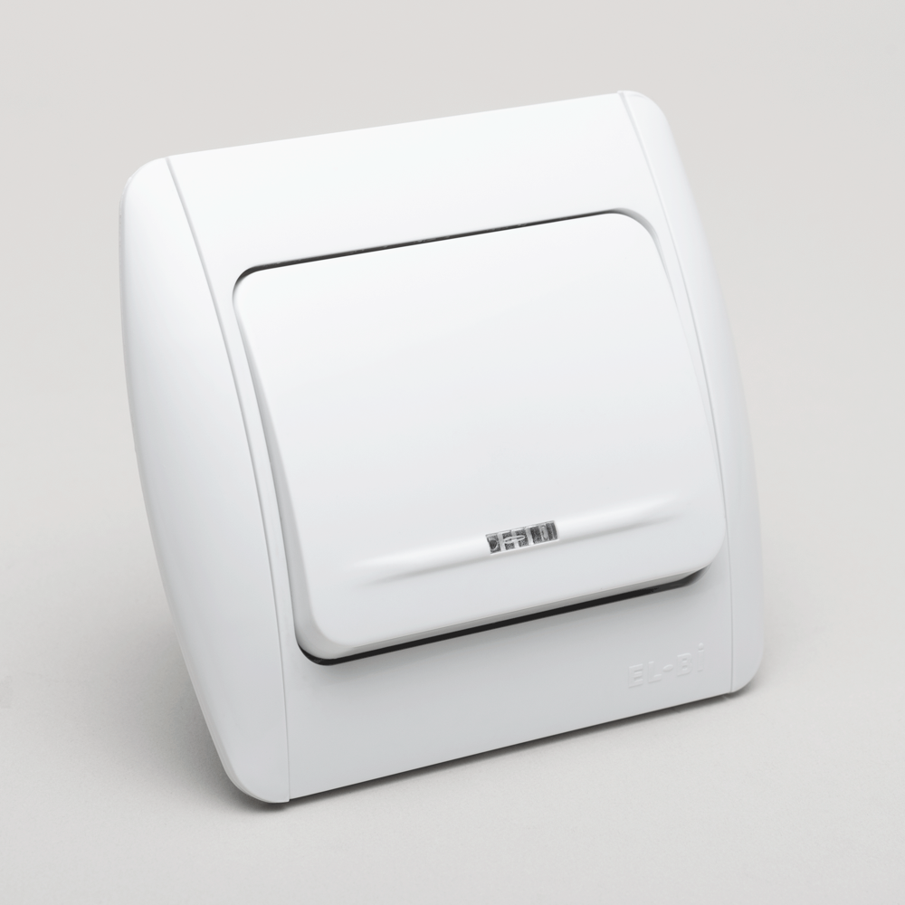Întrerupător simplu Elbi Zirve alb cu indicator luminos 10 A 230 V pentru montaj încastrat