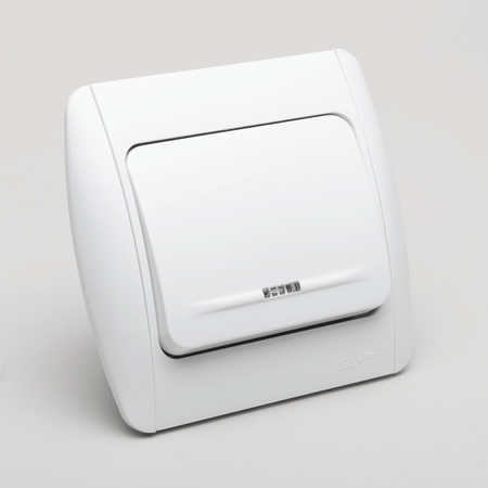 Întrerupător simplu Elbi Zirve alb cu indicator luminos 10 A 230 V pentru montaj încastrat