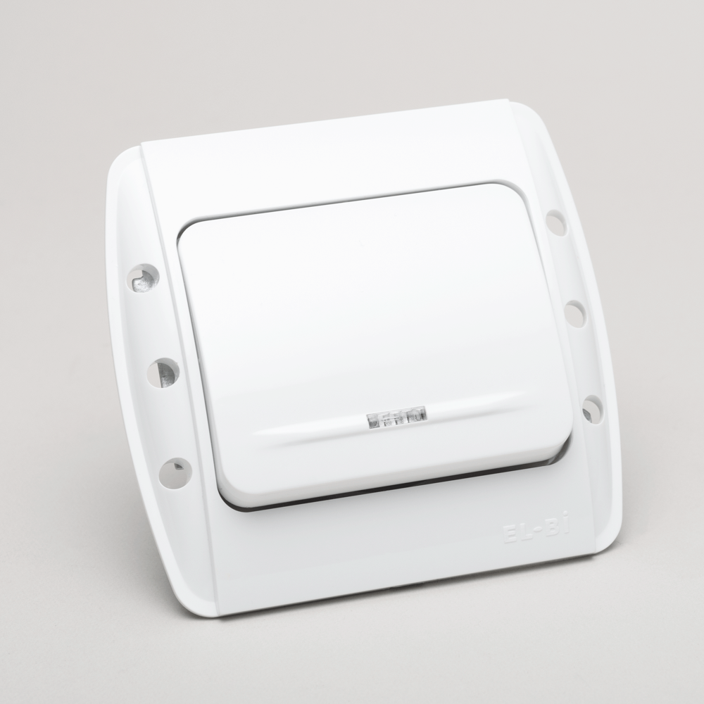 Întrerupător simplu Elbi Zirve alb cu indicator luminos 10 A 230 V pentru montaj încastrat