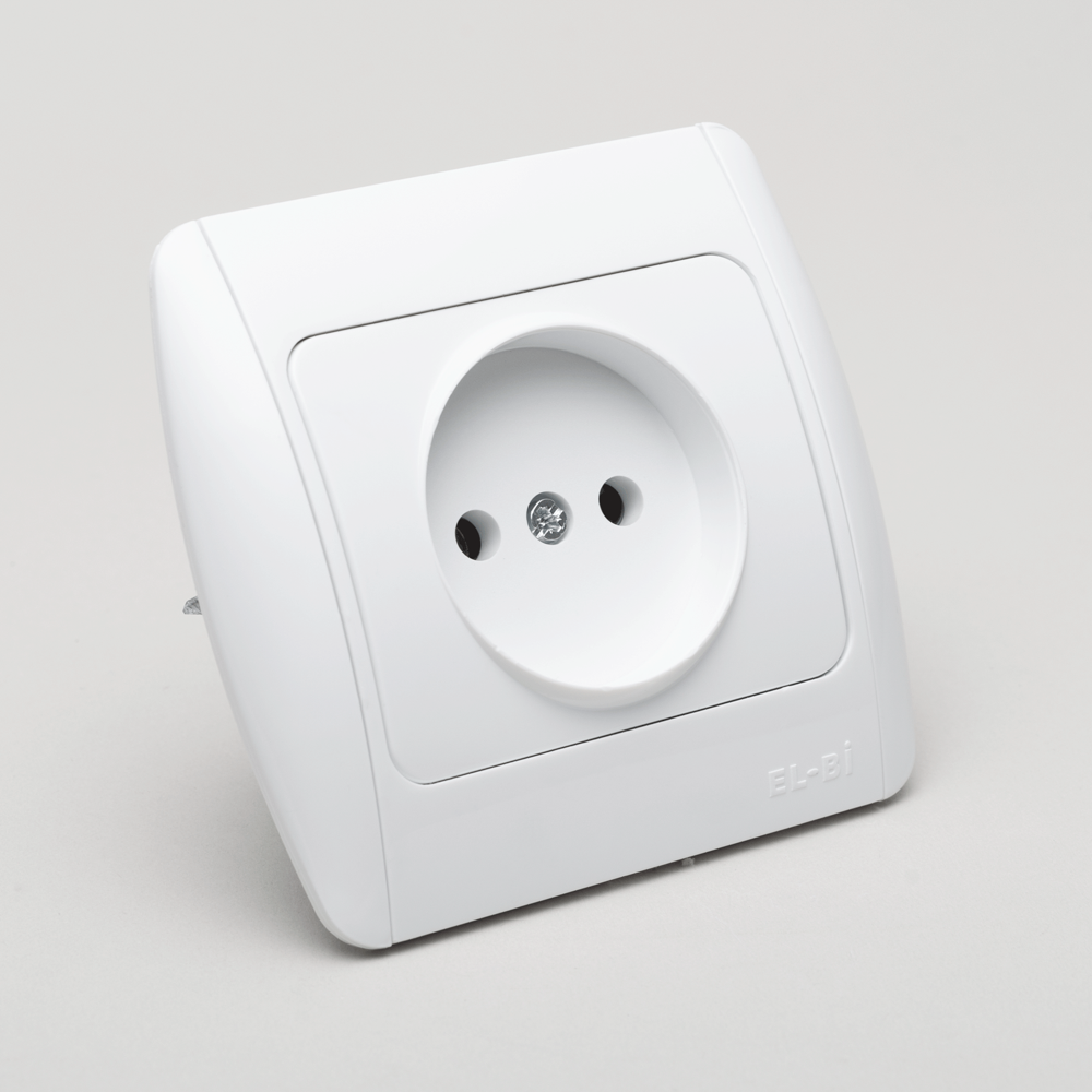 Priză fără contact de protecție 16 A 230 V alb pentru montaj încastrat