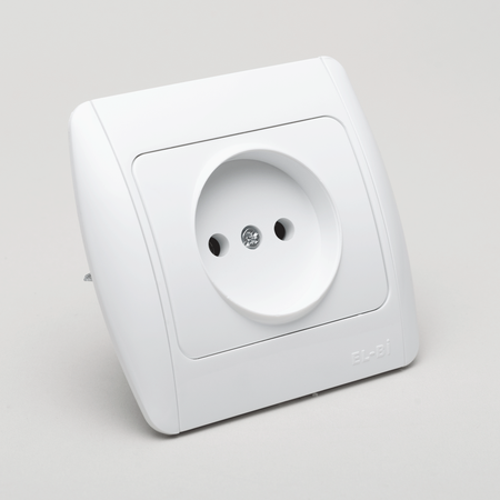 Priză fără contact de protecție 16 A 230 V alb pentru montaj încastrat