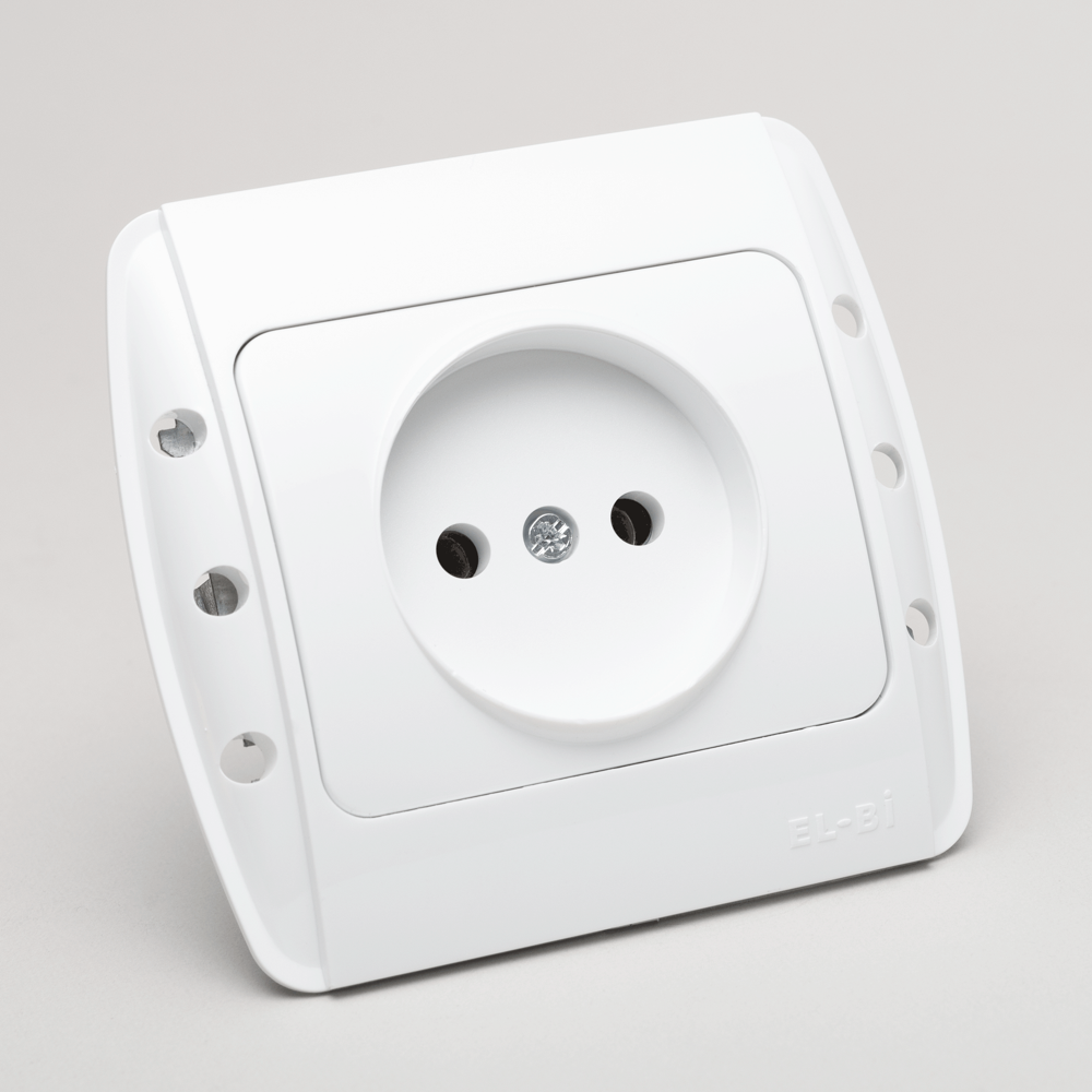 Priză fără contact de protecție 16 A 230 V alb pentru montaj încastrat