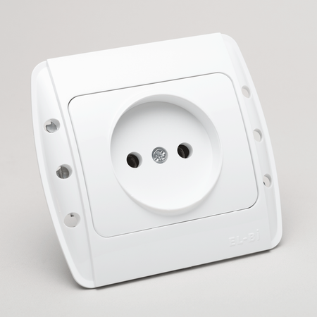 Priză fără contact de protecție 16 A 230 V alb pentru montaj încastrat
