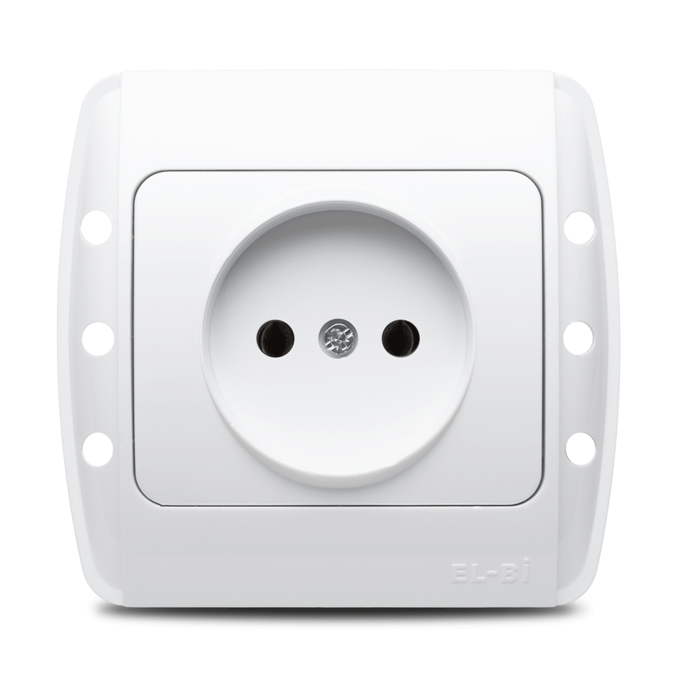 Priză fără contact de protecție 16 A 230 V alb pentru montaj încastrat