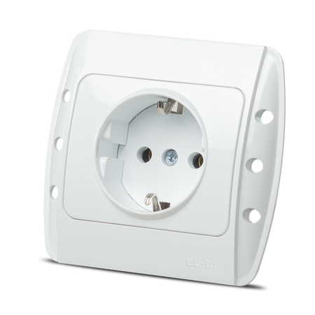 Priză Schuko 16 A 230 V pentru montaj încastrat, alb