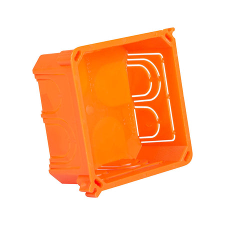 Doză de derivație Courbi 08-21003-080 portocalie 80×80 mm pentru montaj aplicat