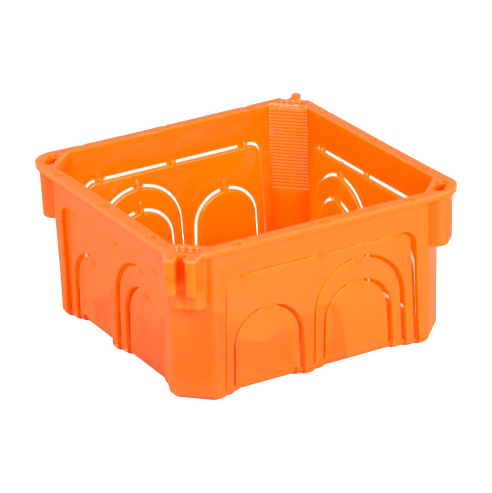 Doză de derivație Courbi 08-21003-080 portocalie 80×80 mm pentru montaj aplicat
