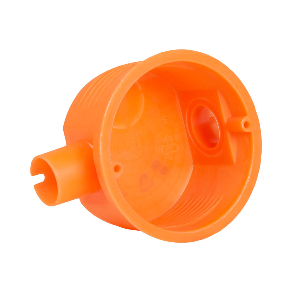 Doză aparat Courbi 08-21020-001 din plastic portocaliu de 64×37 mm pentru montaj încastrat