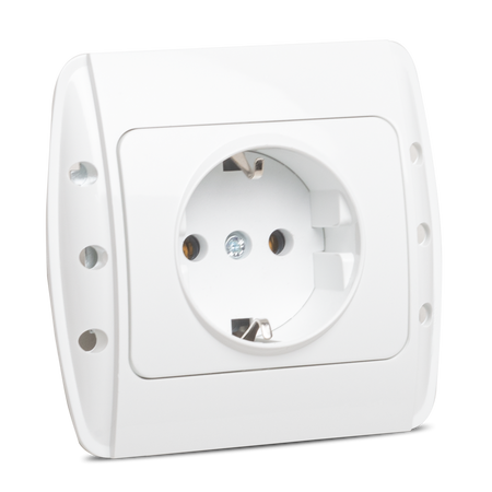 Priză Schuko pentru montaj încastrat 16 A 230 V, albă Zirve