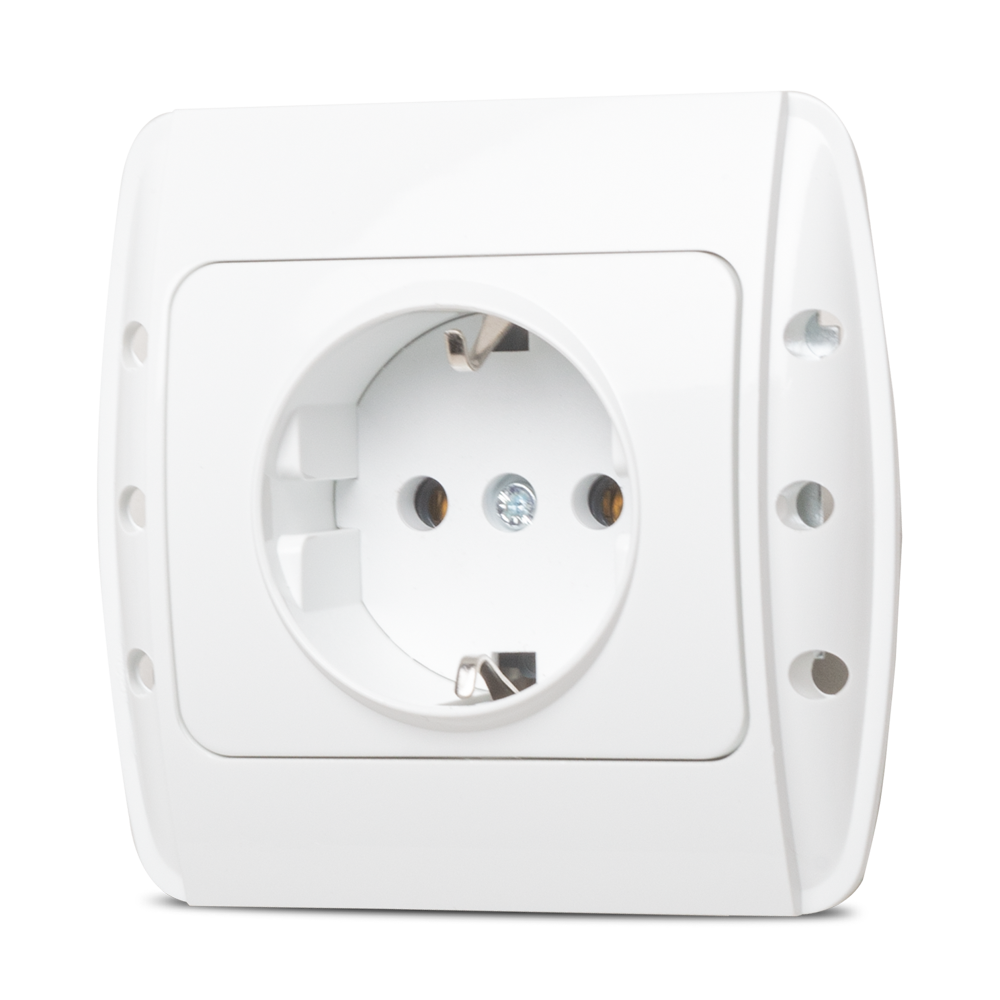 Priză Schuko pentru montaj încastrat 16 A 230 V, albă Zirve