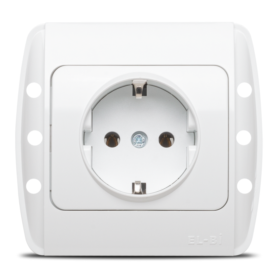 Priză Schuko pentru montaj încastrat 16 A 230 V, albă Zirve