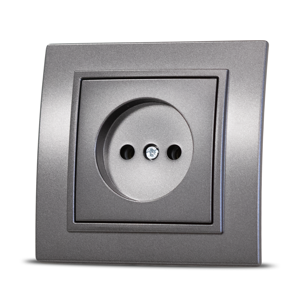Priză fără contact de protecție 16 A, 230 V, finisaj fume Zena Elbi