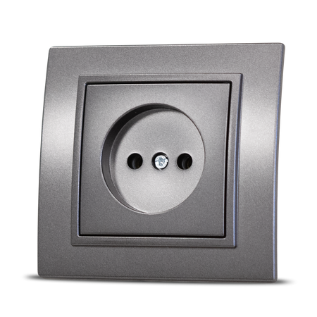 Priză fără contact de protecție 16 A, 230 V, finisaj fume Zena Elbi
