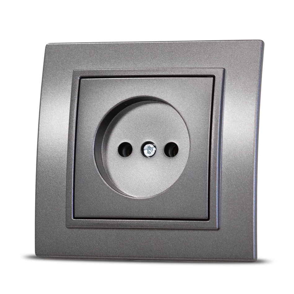 Priză fără contact de protecție 16 A, 230 V, finisaj fume Zena Elbi
