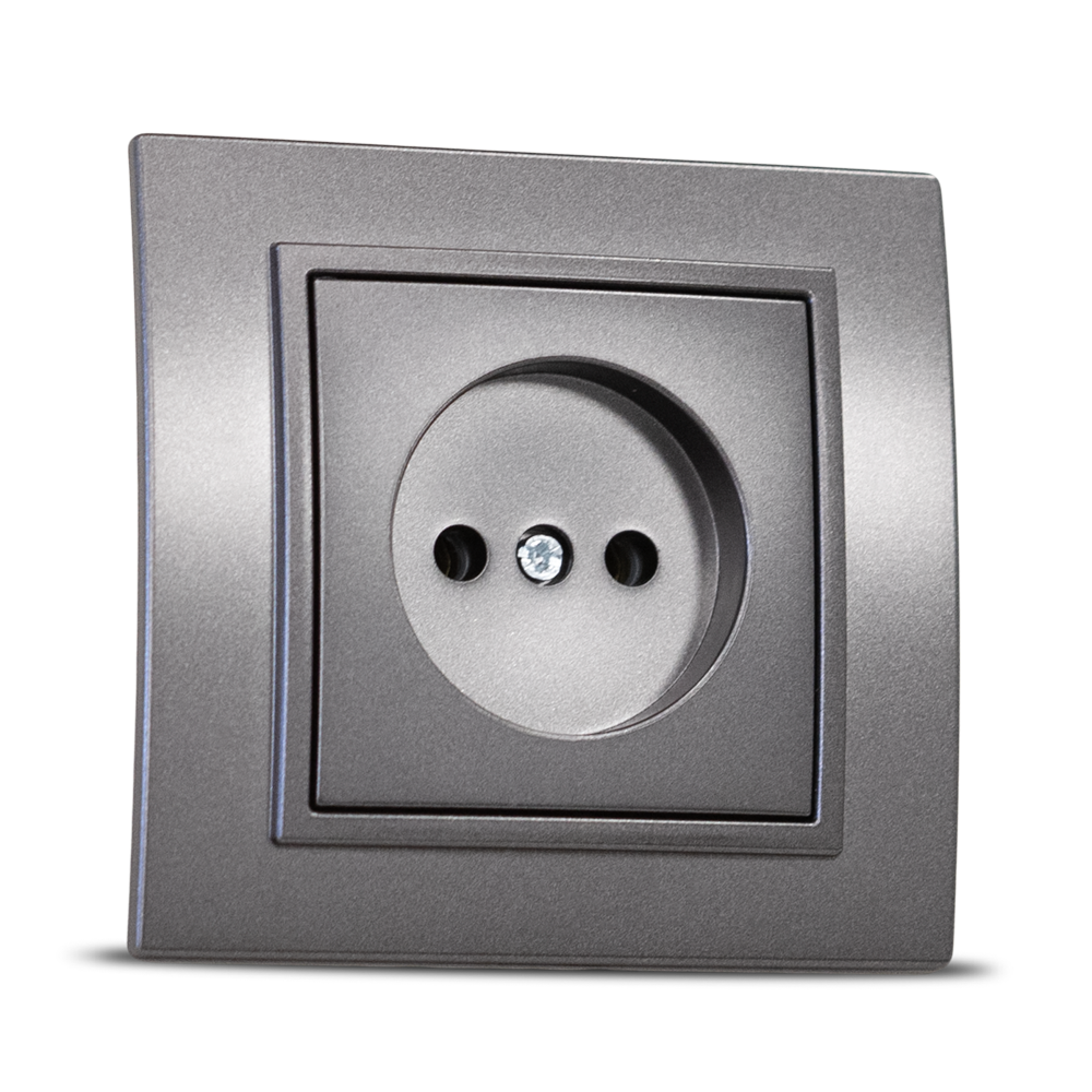 Priză fără contact de protecție 16 A, 230 V, finisaj fume Zena Elbi