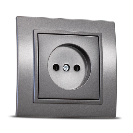 Priză fără contact de protecție 16 A, 230 V, finisaj fume Zena Elbi