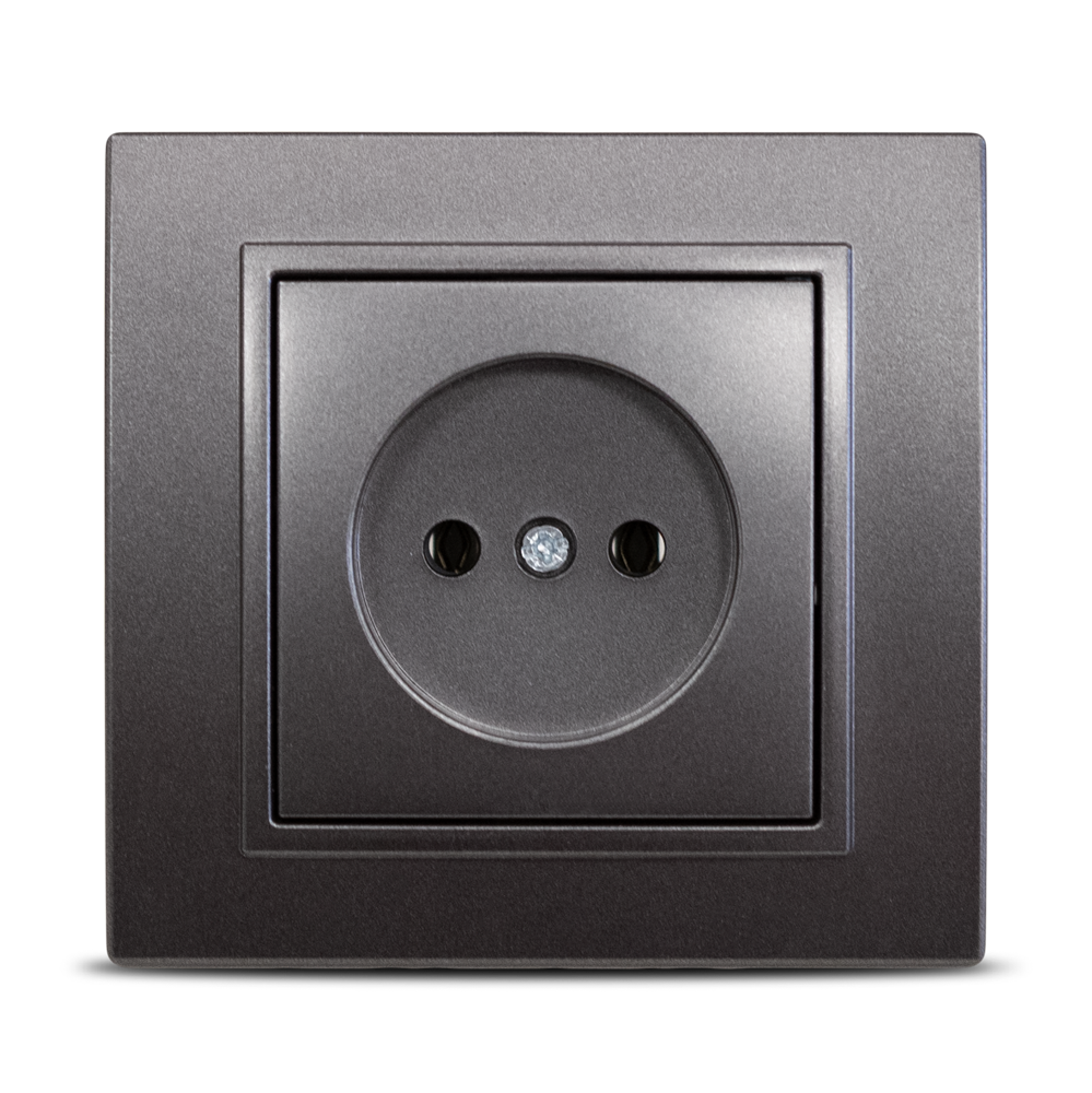 Priză fără contact de protecție 16 A, 230 V, finisaj fume Zena Elbi