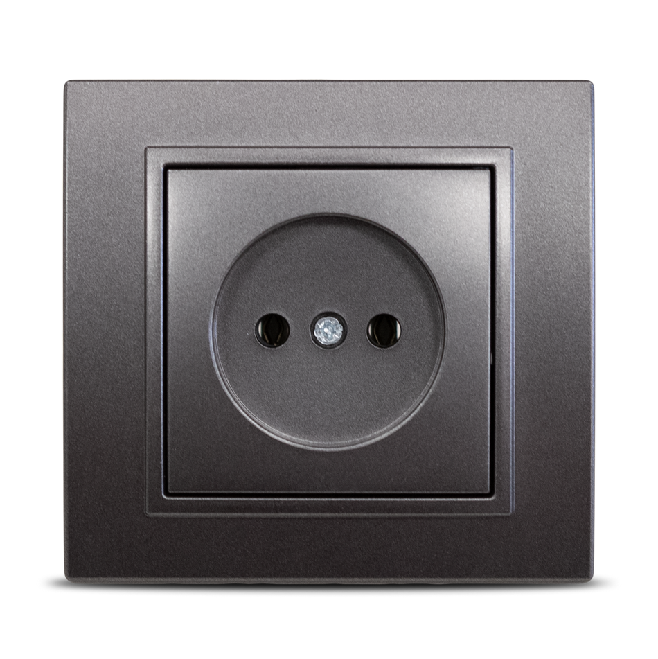 Priză fără contact de protecție 16 A, 230 V, finisaj fume Zena Elbi