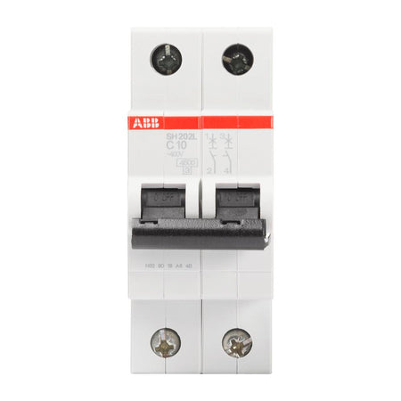 Întreruptor automat Abb SH202-L 2P 10 A cu curbă C și capacitate de rupere 4,5 kA