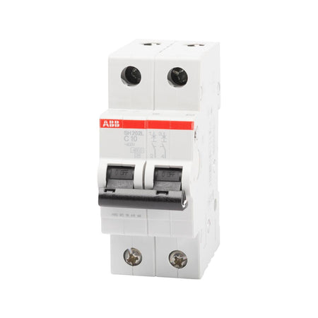 Întreruptor automat Abb SH202-L 2P 10 A cu curbă C și capacitate de rupere 4,5 kA