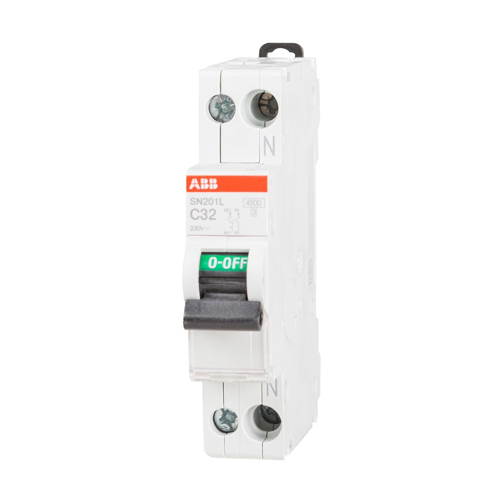 Întreruptor automat Abb SN201-L 32 A 1P+N cu curbă C și capacitate de rupere de 4,5 kA