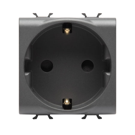 Priză Schuko 2M 16A pentru montaj îngropat standard italian, finisaj Chorus - Gewiss