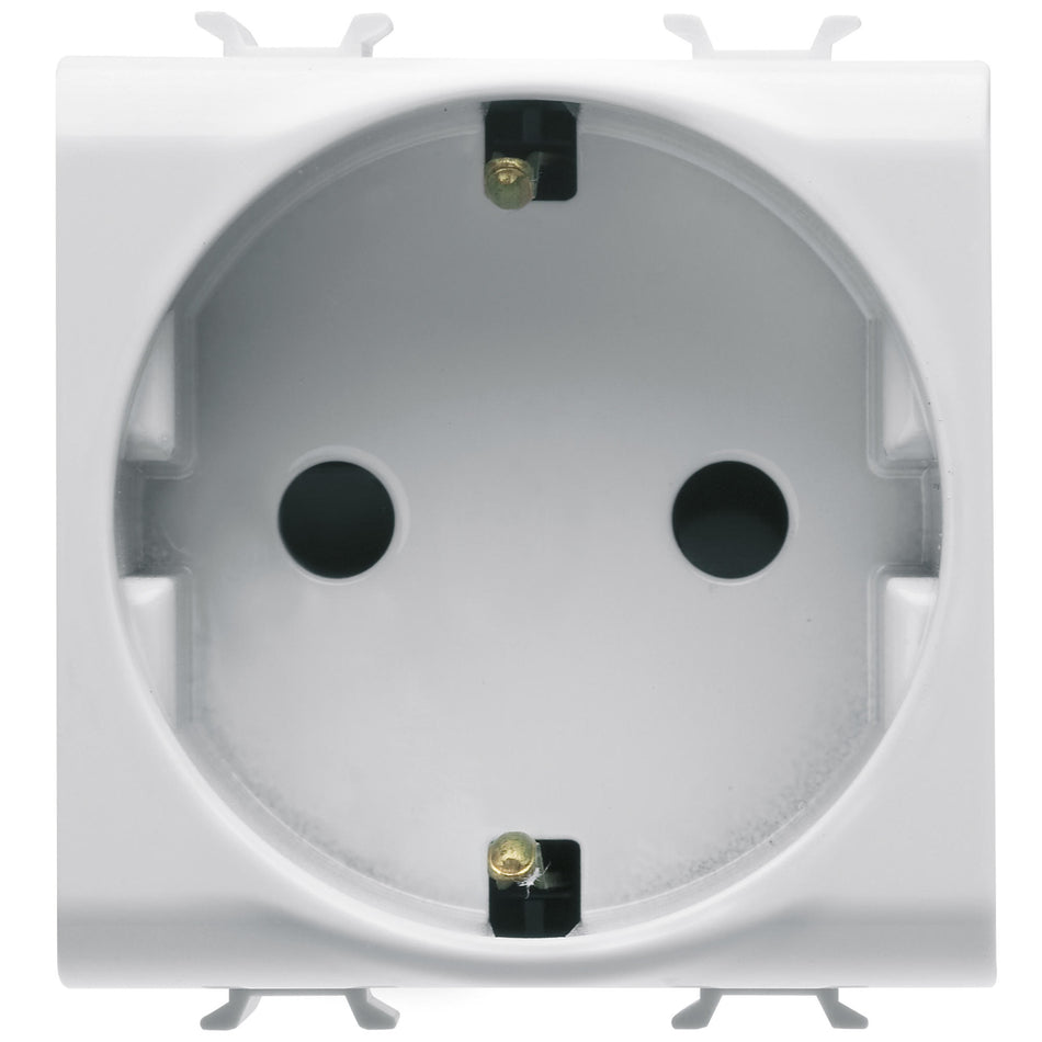 Priză Schuko 2M 16A pentru montaj îngropat standard italian, finisaj Chorus - Gewiss
