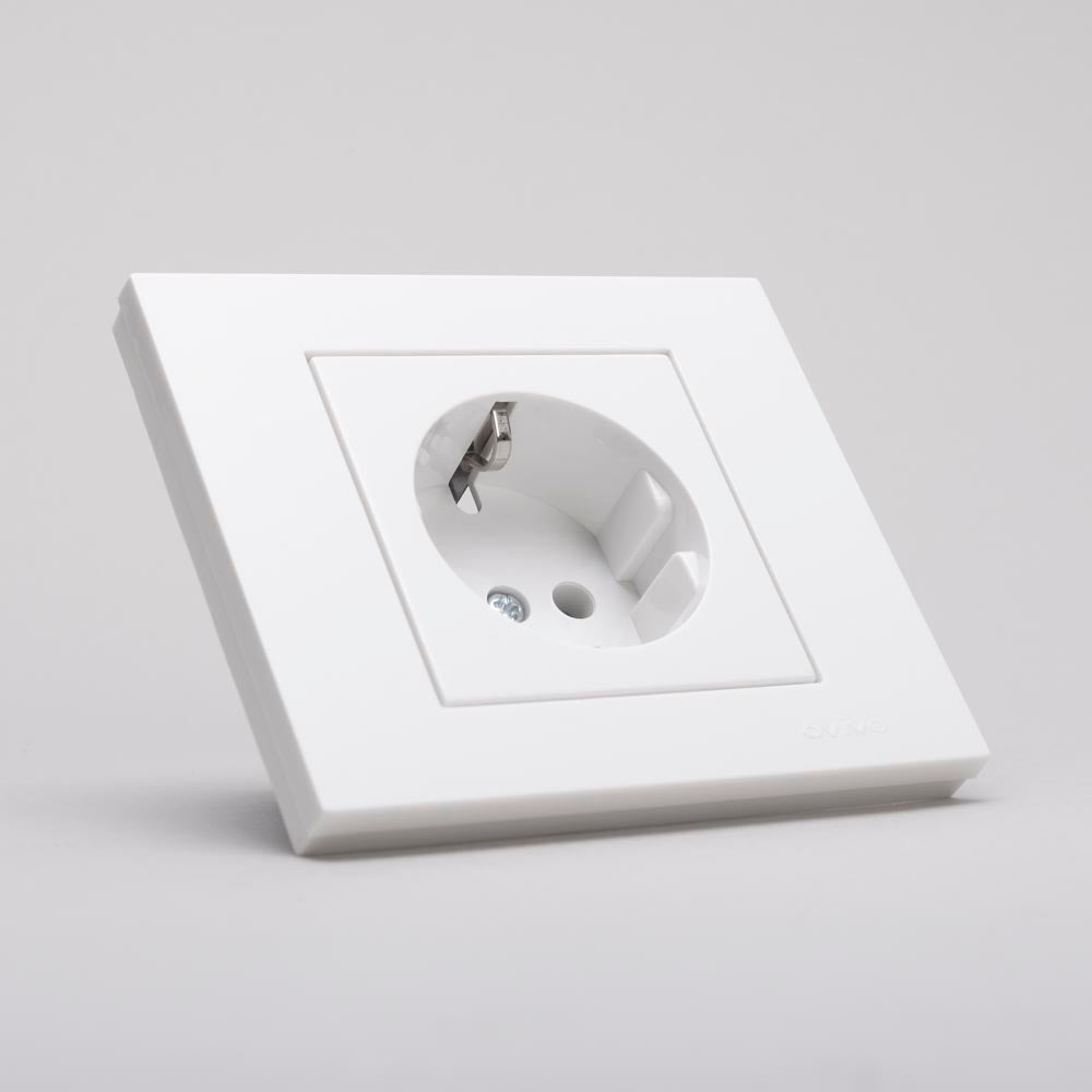 Priză Schuko montaj încastrat Grano 16 A 230 V alb Ovivo
