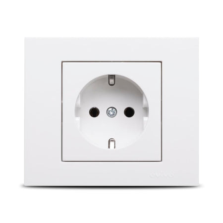 Priză Schuko montaj încastrat Grano 16 A 230 V alb Ovivo