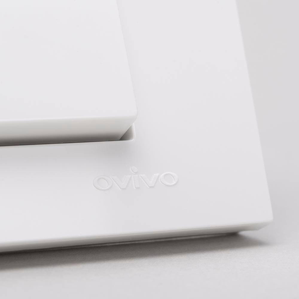 Întrerupător simplu Ovivo Grano 400-010200-200 alb de 10 A 230 V cu montaj încastrat