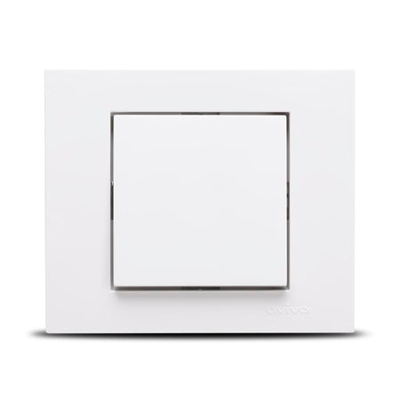 Întrerupător simplu Ovivo Grano 400-010200-200 alb de 10 A 230 V cu montaj încastrat