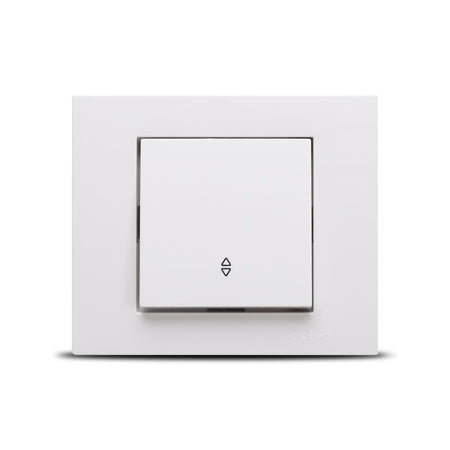 Întrerupător cap scară Ovivo Grano alb de 10 A 400-010200-209 cu montaj încastrat