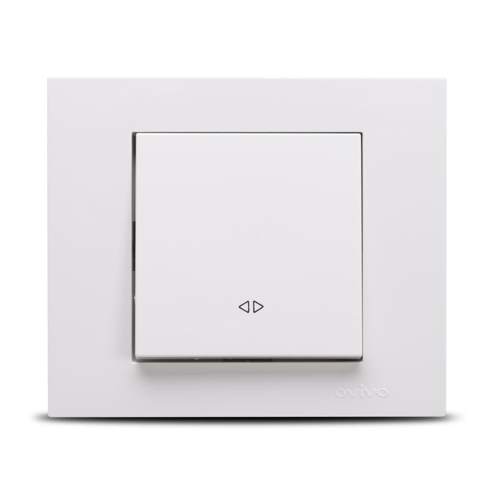 Întrerupător cruce Ovivo Grano 400-010200-214 alb de 10 A și 230 V pentru montaj încastrat