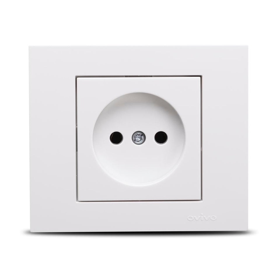 Priză fără contact de protecție 16 A 230 V alb din gama Grano Ovivo