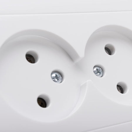Priză dublă Schuko Grano 16 A 230 V alb pentru montaj încastrat