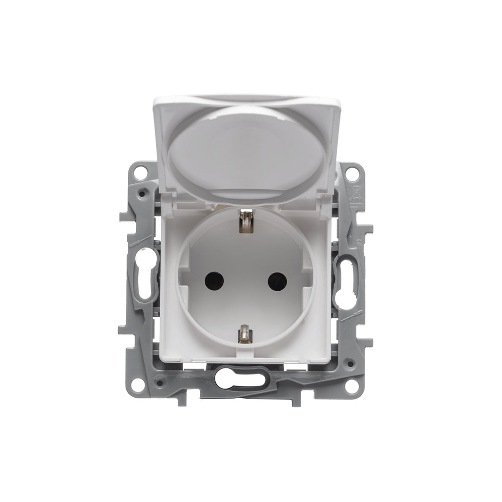 Priză Schuko cu capac 16 A 230 V alb Salbei Legrand
