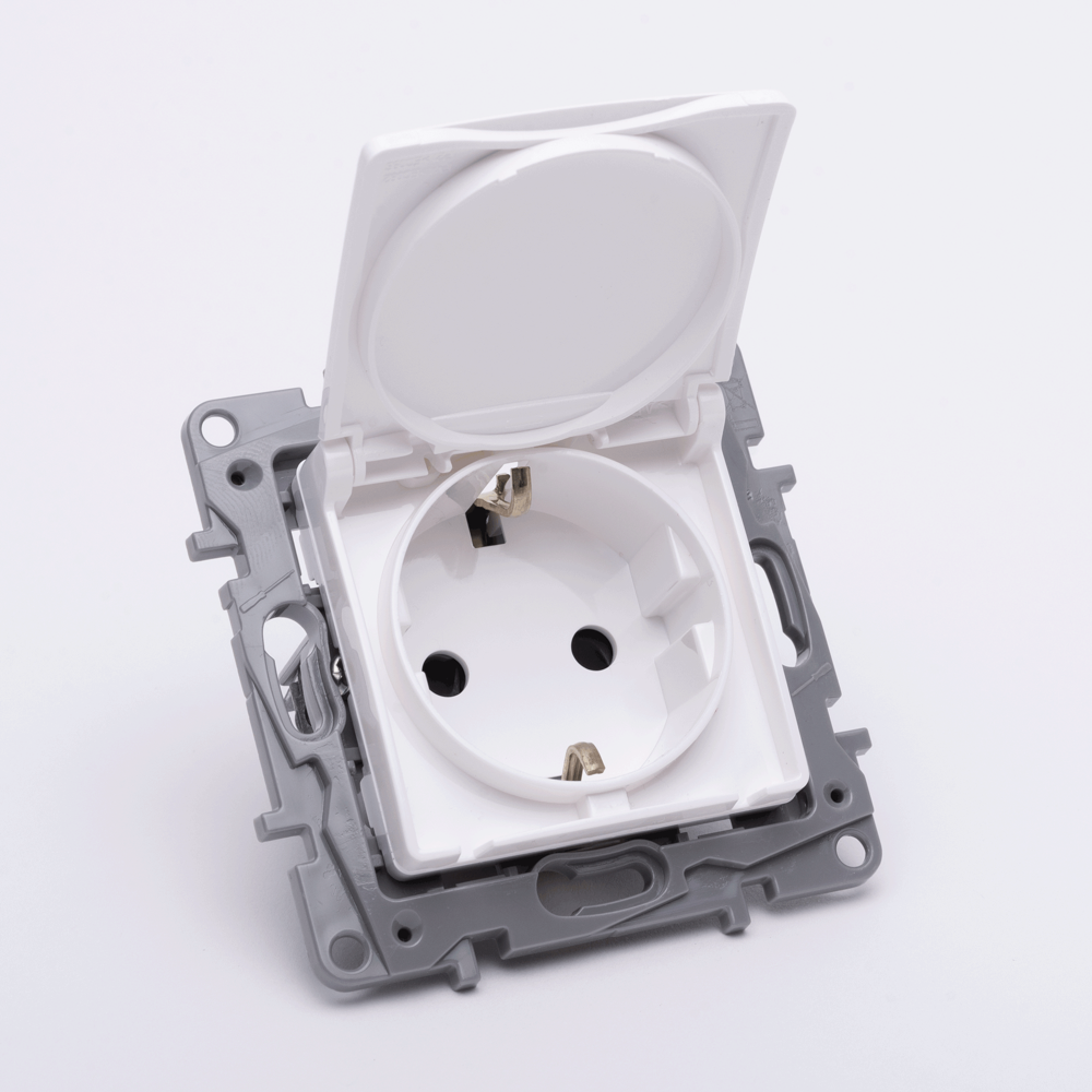 Priză Schuko cu capac 16 A 230 V alb Salbei Legrand