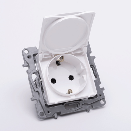 Priză Schuko cu capac 16 A 230 V alb Salbei Legrand