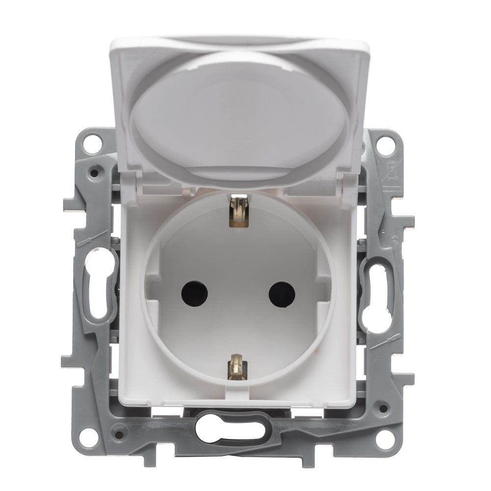 Priză Schuko cu capac 16 A 230 V alb Salbei Legrand
