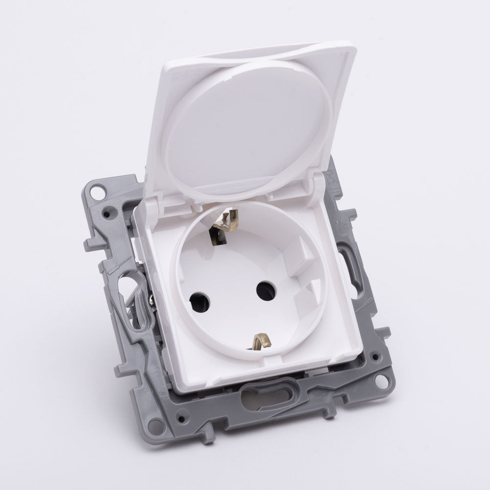 Priză Schuko cu capac 16 A 230 V alb Salbei Legrand