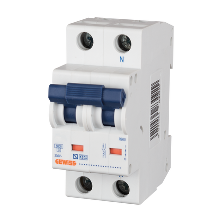 Întreruptor automat Gewiss GW91547 2P 16 A cu curbă C și capacitate de rupere 6 kA
