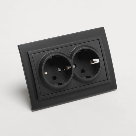 Priză dublă Schuko 16 A 230 V pentru montaj încastrat - Elbi