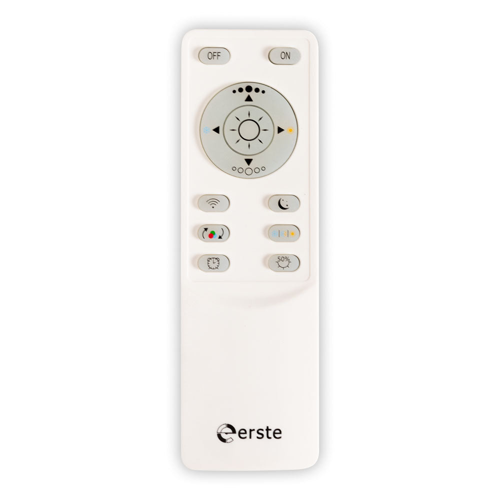 Plafonieră LED Erste Tire albă de 55 W cu 3CCT și telecomandă