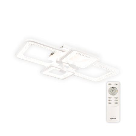 Plafonieră LED Erste Tire albă de 55 W cu 3CCT și telecomandă