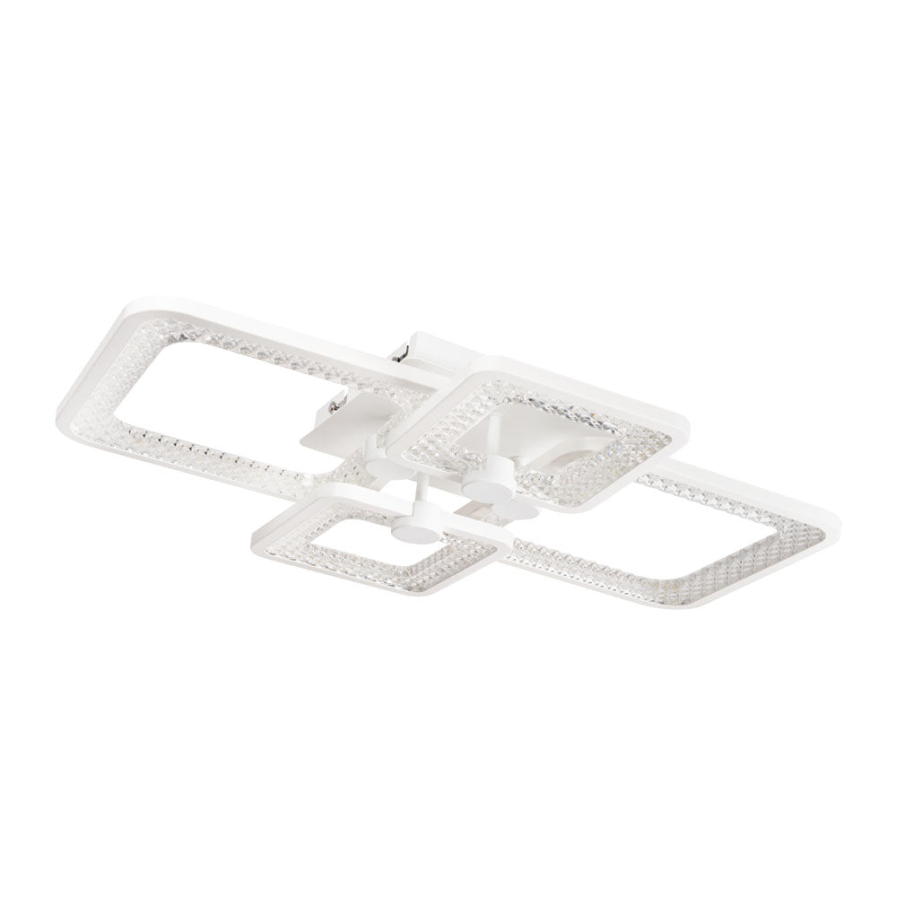 Plafonieră LED Erste Tire albă de 55 W cu 3CCT și telecomandă