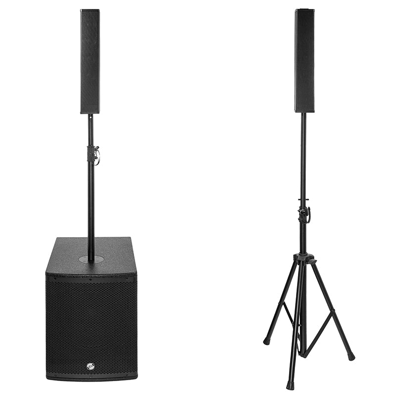 Sistem subwoofer 12"/30 cm, coloană 2 × 3", 800 W RMS, BT, TWS, Elokance ELOESLIM212
