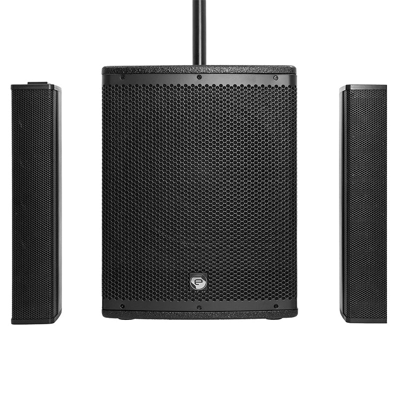 Sistem subwoofer 12"/30 cm, coloană 2 × 3", 800 W RMS, BT, TWS, Elokance ELOESLIM212
